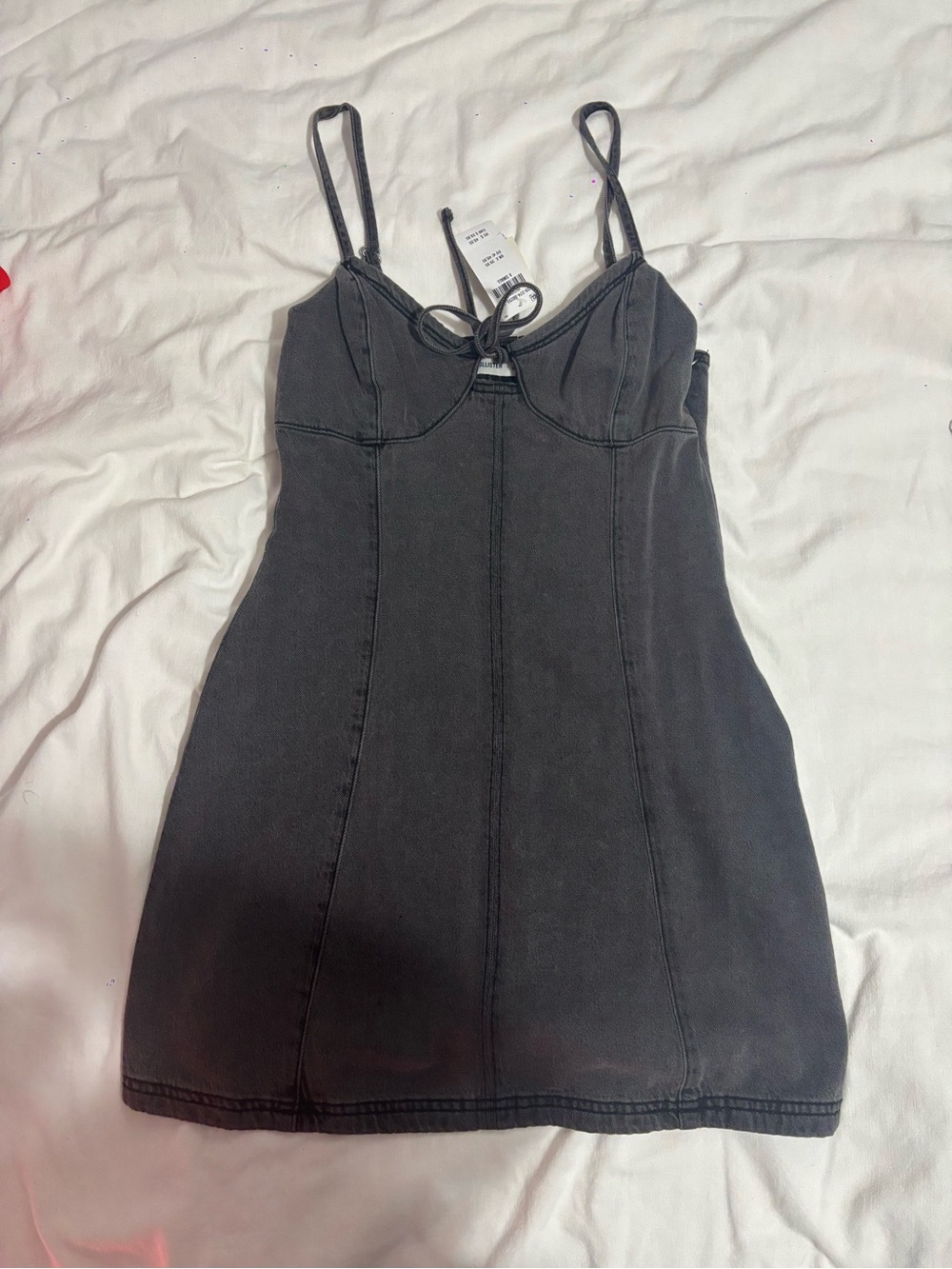 Hollister Black Mini Slip Dress with Spaghetti Straps